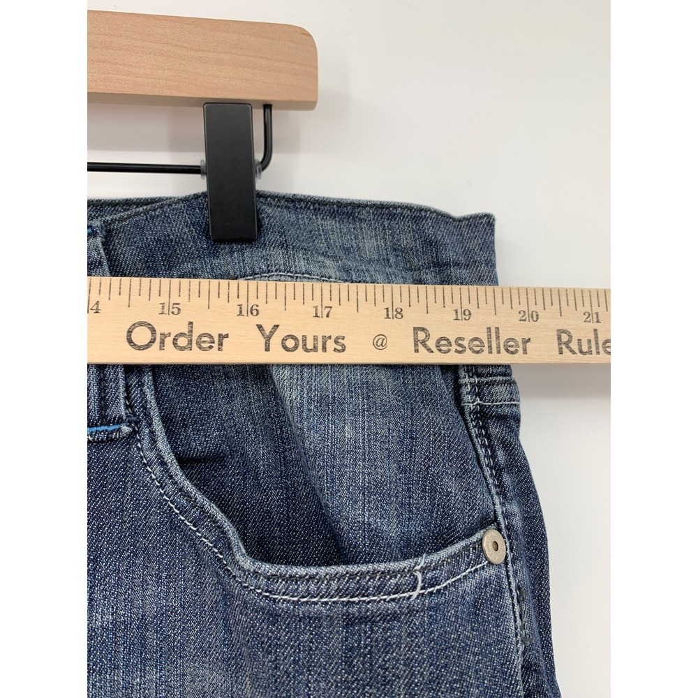 Rock & Republic‎ Jeans Mens 40 Blue Taylor Embroidered Y2K Flap Pocket Fade - Picture 8 of 12